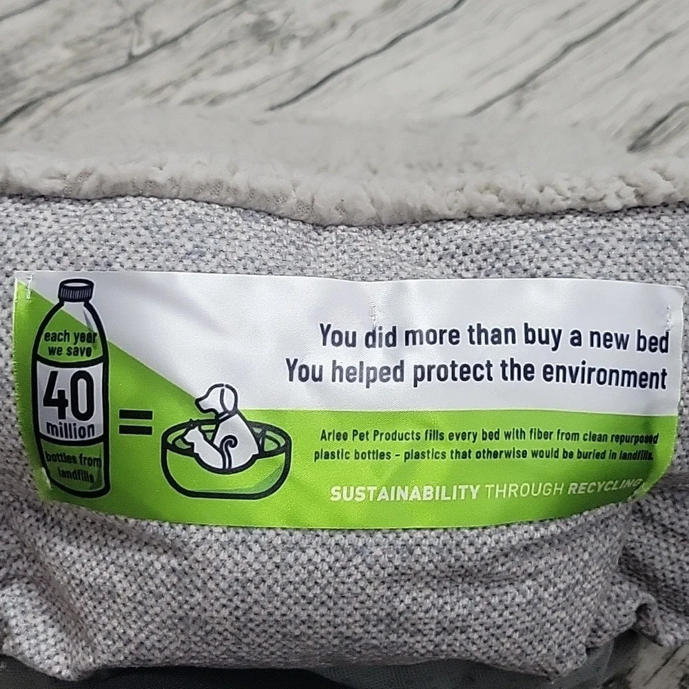 NWT Eco-Friendly Gray Pet Bed